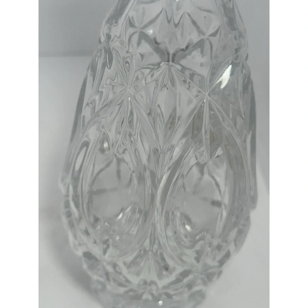 clear glass /crystal decanter with Solid Glass stopper Empty